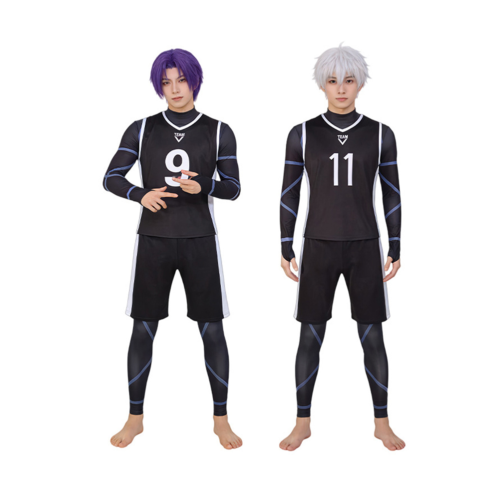 Blue Lock Seishiro Nagi Black No.11 Jersey Outfits Halloween Carnival Cosplay Costume