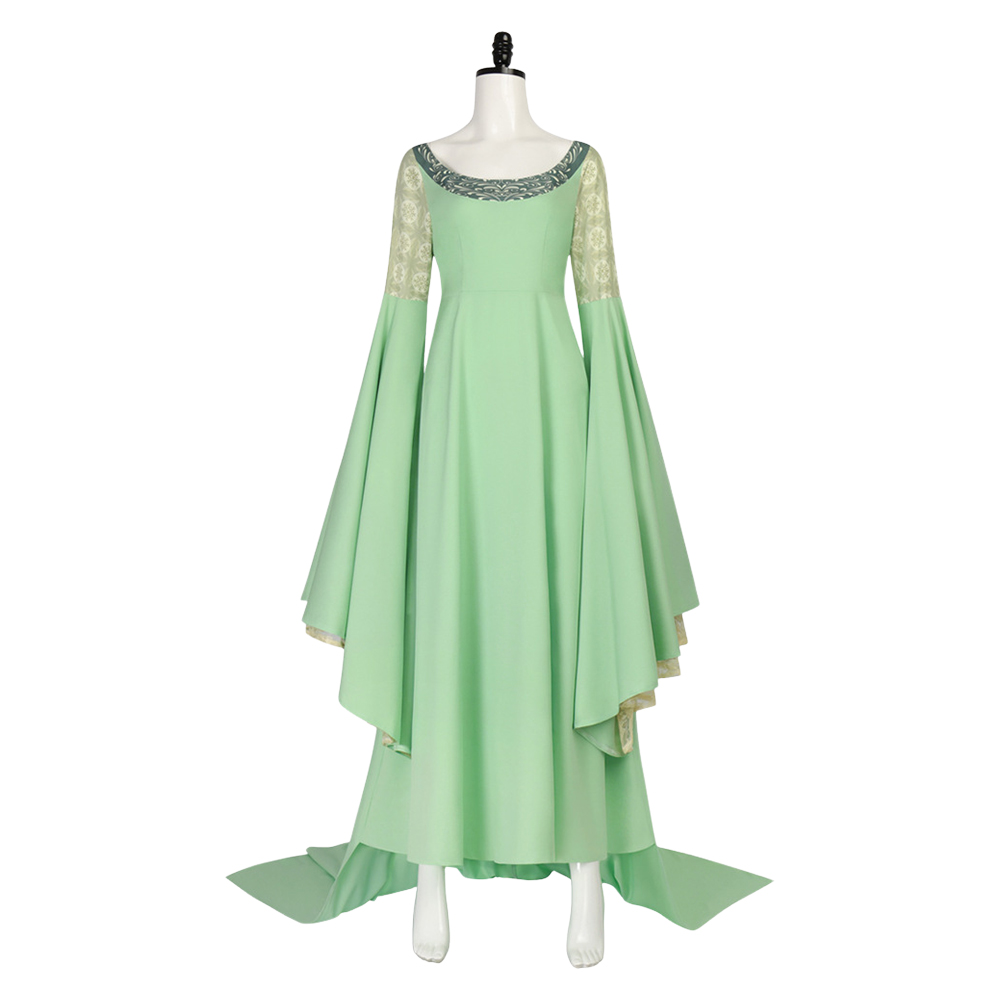 The Lord Of The Rings Arwen Women Green Dress Halloween Cosplay Costume