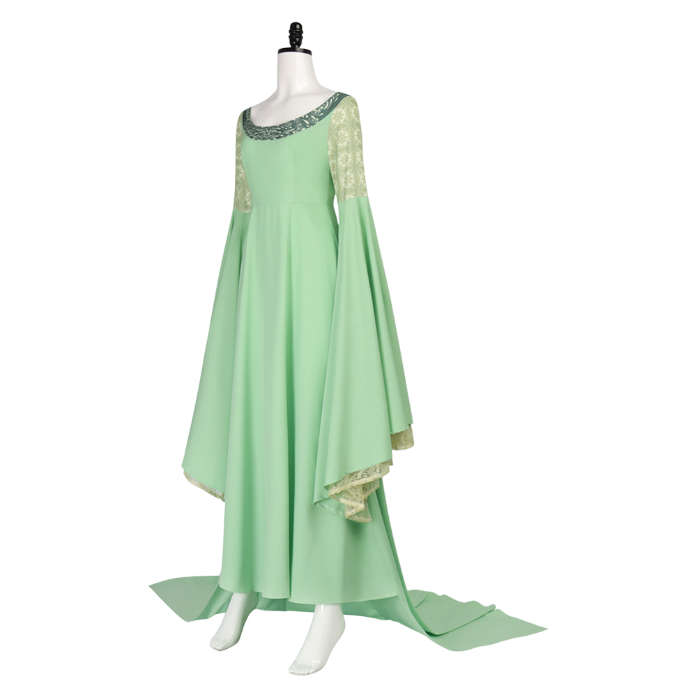 The Lord Of The Rings Arwen Women Green Dress Halloween Cosplay Costume