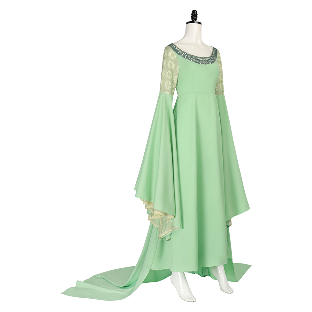 The Lord Of The Rings Arwen Women Green Dress Halloween Cosplay Costume