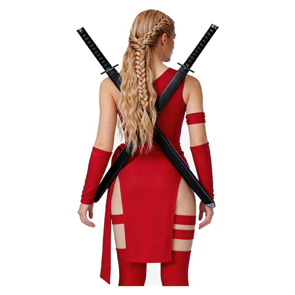 Daredevil Elektra Women Natchios Red Outfit Halloween Carnival Cosplay Costume
