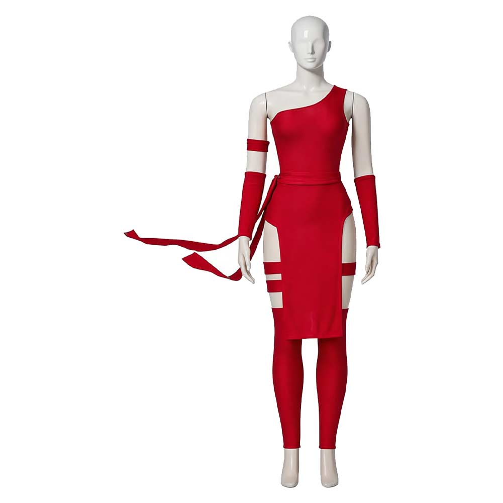 Daredevil Elektra Women Natchios Red Outfit Halloween Carnival Cosplay Costume