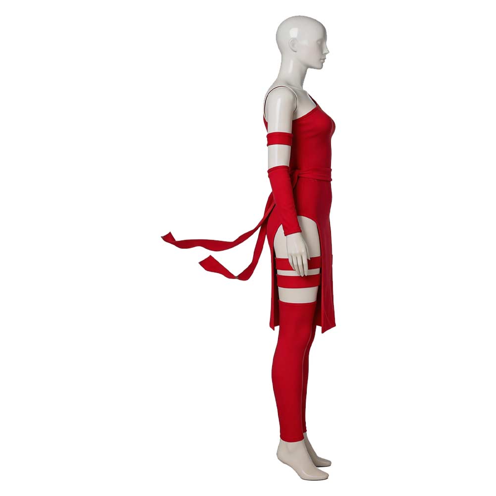 Daredevil Elektra Women Natchios Red Outfit Halloween Carnival Cosplay Costume