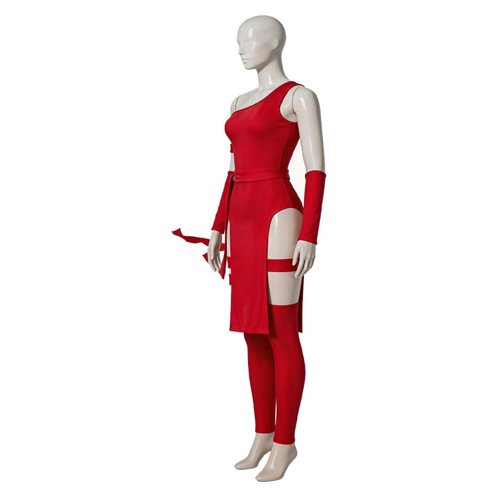 Daredevil Elektra Women Natchios Red Outfit Halloween Carnival Cosplay Costume