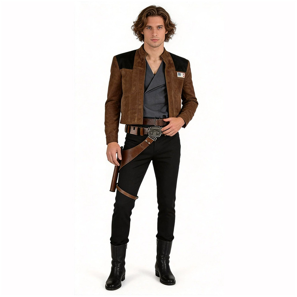 Han Solo Brown Coat Outfit Halloween Carnival Cosplay Costume