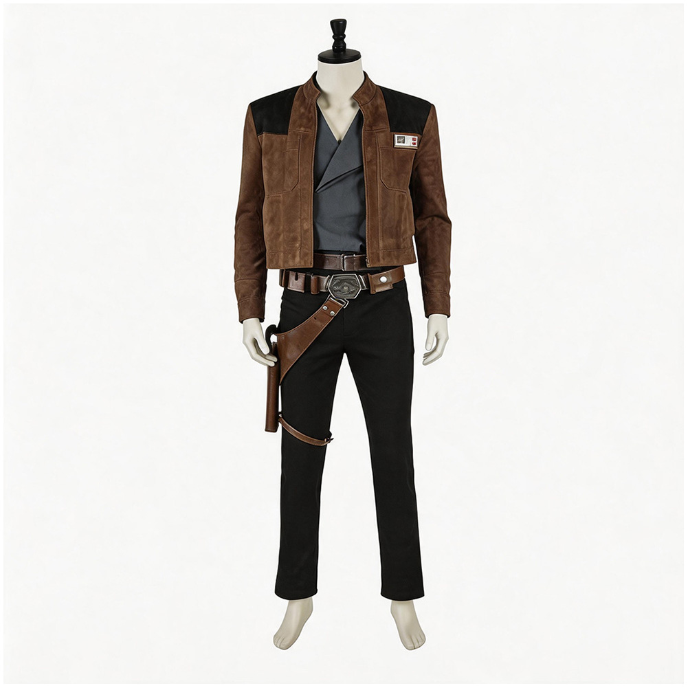 Han Solo Brown Coat Outfit Halloween Carnival Cosplay Costume