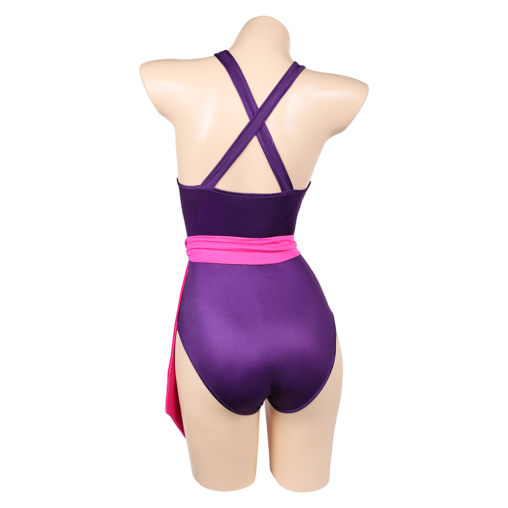 Rivals Psylocke Purple Sakura 1Pcs Swimsuits Outfits Halloween Carnival Cosplay Costume