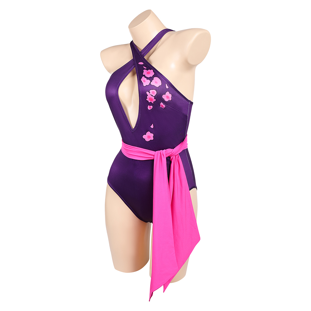 Rivals Psylocke Purple Sakura 1Pcs Swimsuits Outfits Halloween Carnival Cosplay Costume