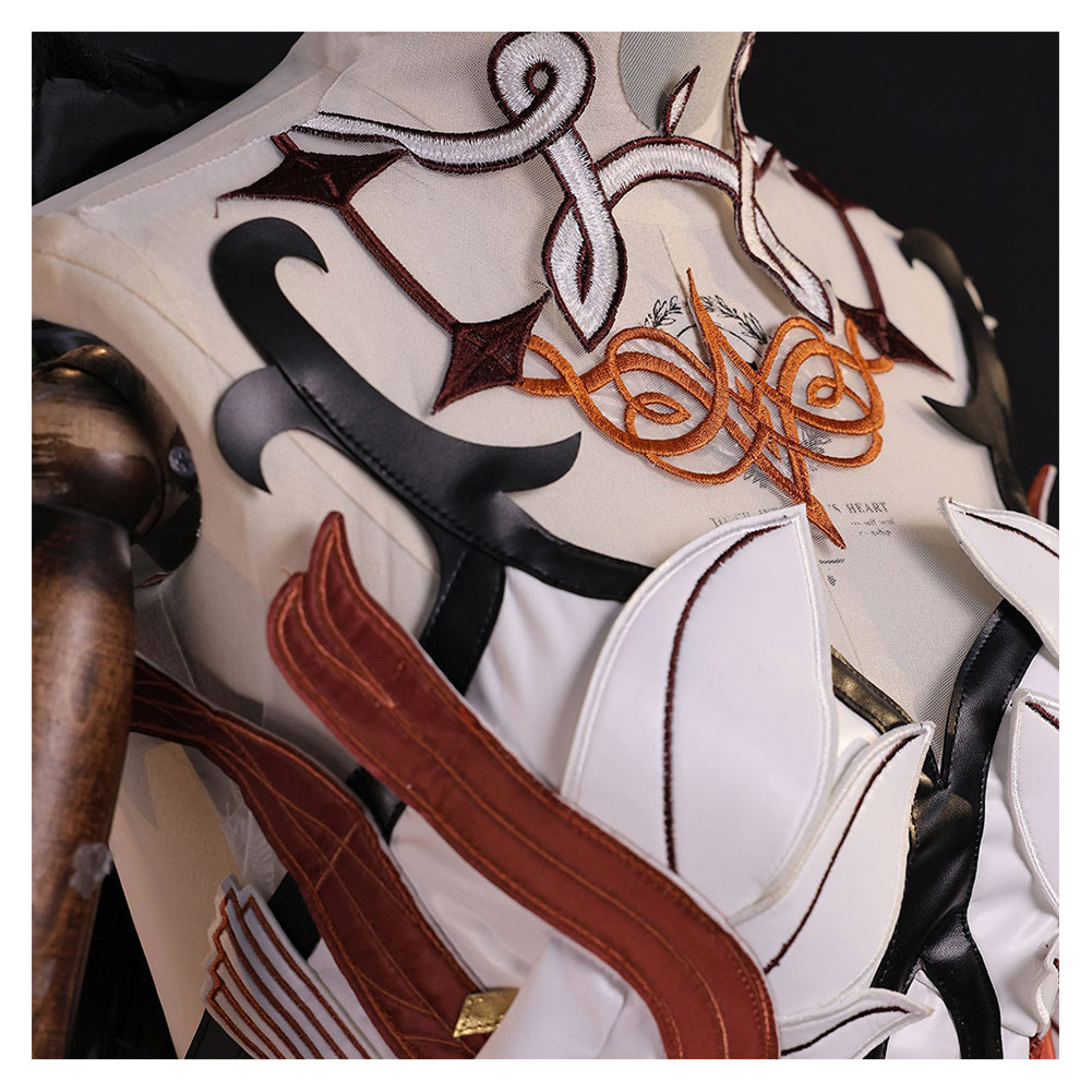 Genshin Impact Asmoday Red Outfit With Cloak Halloween Carnival Cosplay Costume