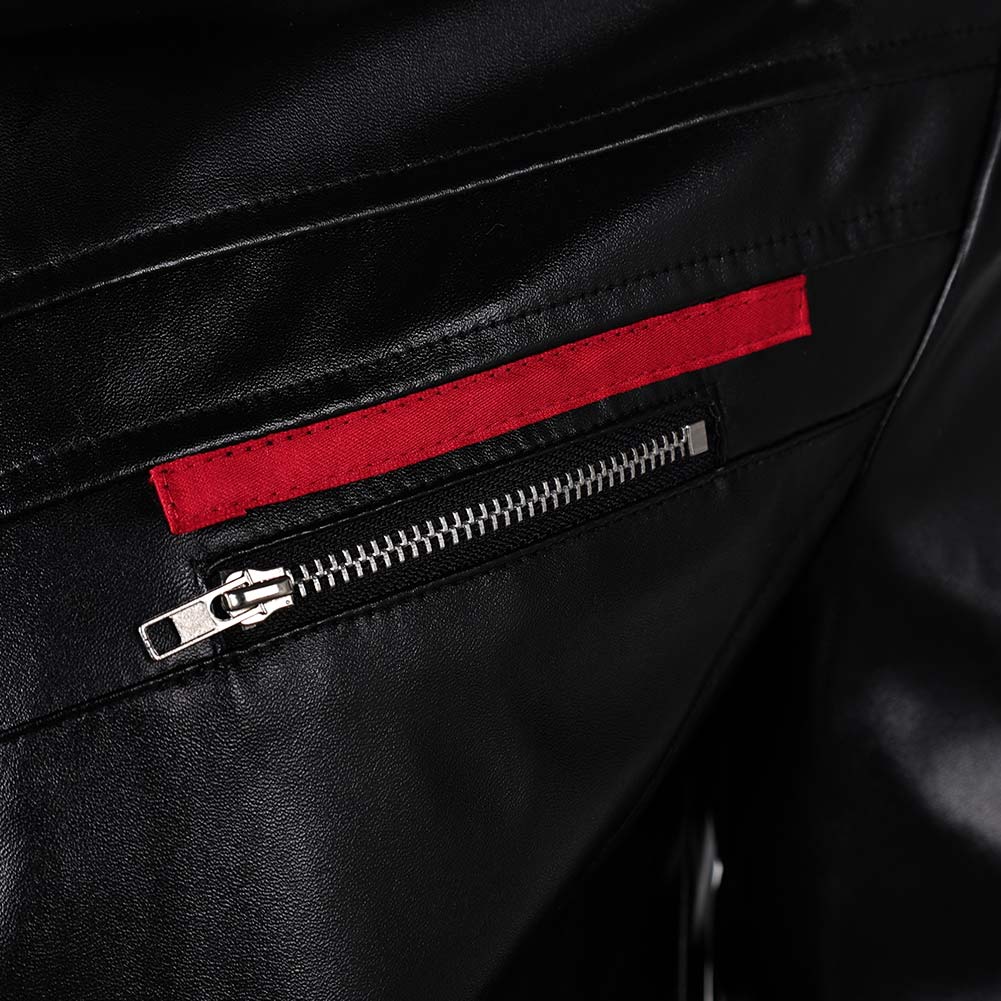 Final Fantasy VII Remake Leslie Kyle Leather Jacket Halloween Carnival Party Cosplay Costume