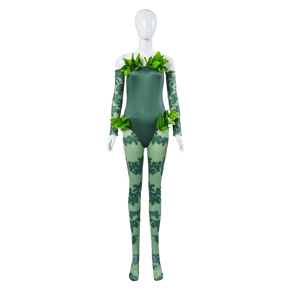 Poison Ivy Women Greem Jumpsuit Outfits Halloween Carnival Cosplay Costume