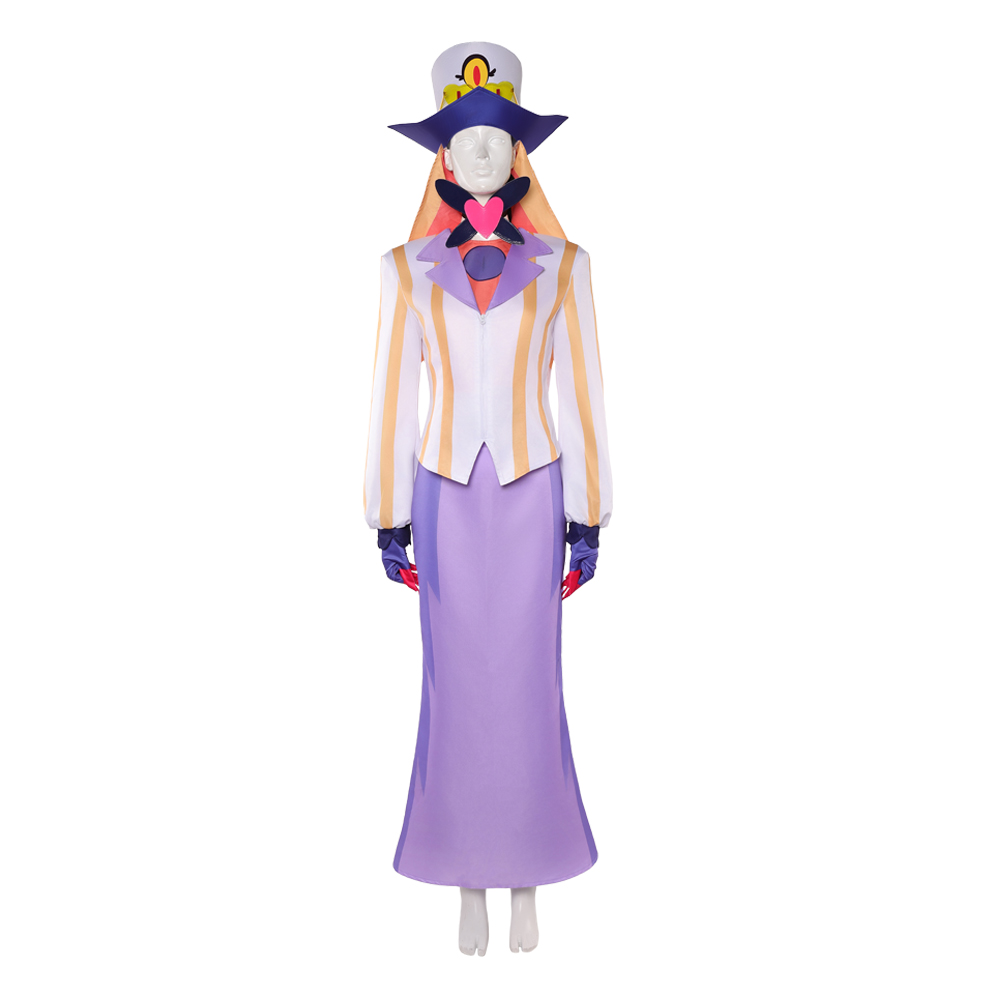 Hazbin Hotel Season 2 Sir Pentious Purple White Outfit Halloween Carnival Cosplay Costume