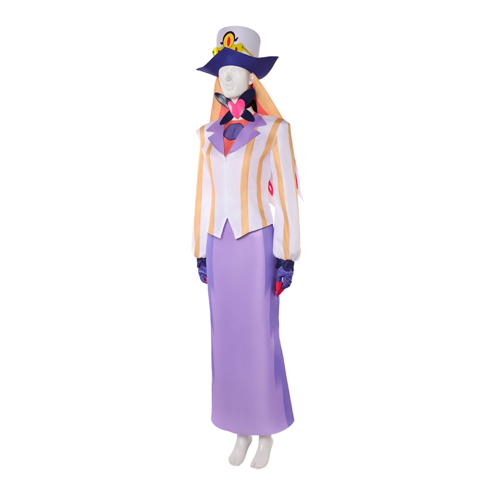 Hazbin Hotel Season 2 Sir Pentious Purple White Outfit Halloween Carnival Cosplay Costume