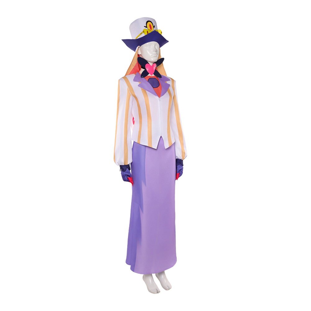 Hazbin Hotel Season 2 Sir Pentious Purple White Outfit Halloween Carnival Cosplay Costume