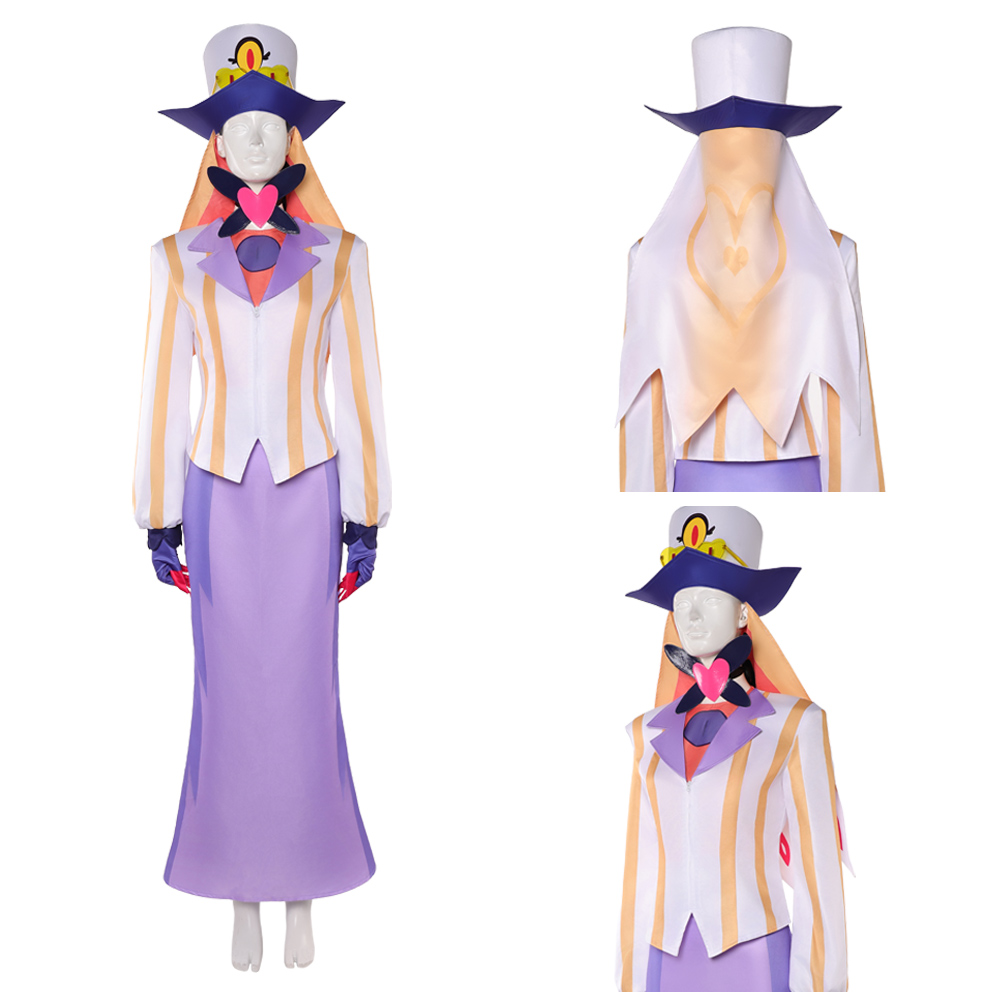 Hazbin Hotel Season 2 Sir Pentious Purple White Outfit Halloween Carnival Cosplay Costume