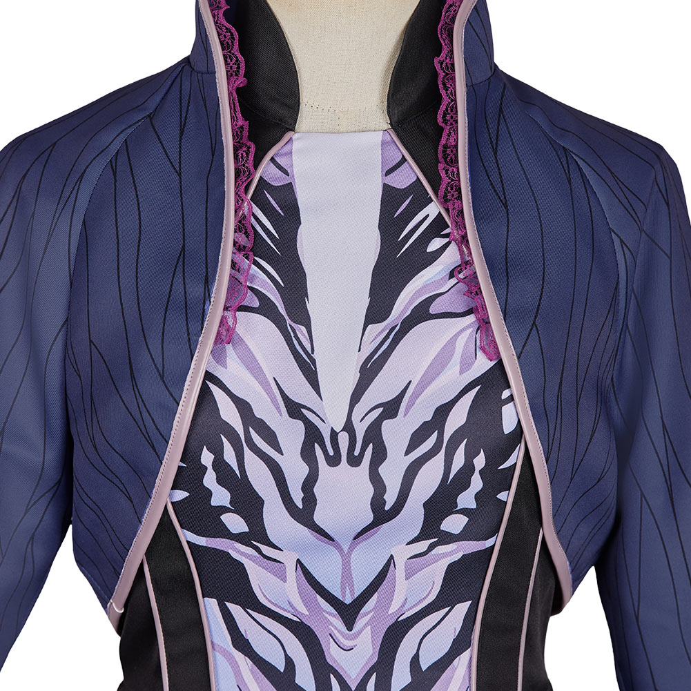 Agatha All Along (2024) Agatha Harkness Ghost Purple Dress Outfits Halloween Carnival Cosplay Costume