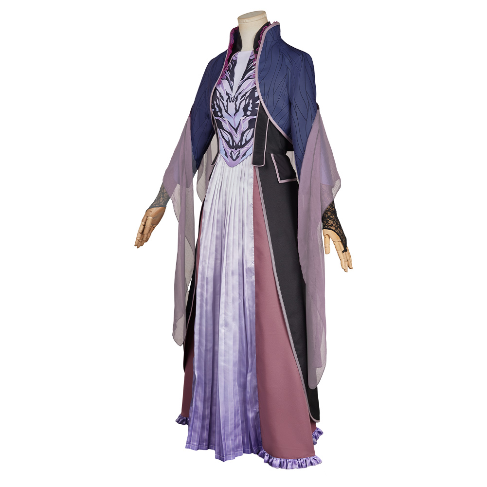 Agatha All Along (2024) Agatha Harkness Ghost Purple Dress Outfits Halloween Carnival Cosplay Costume