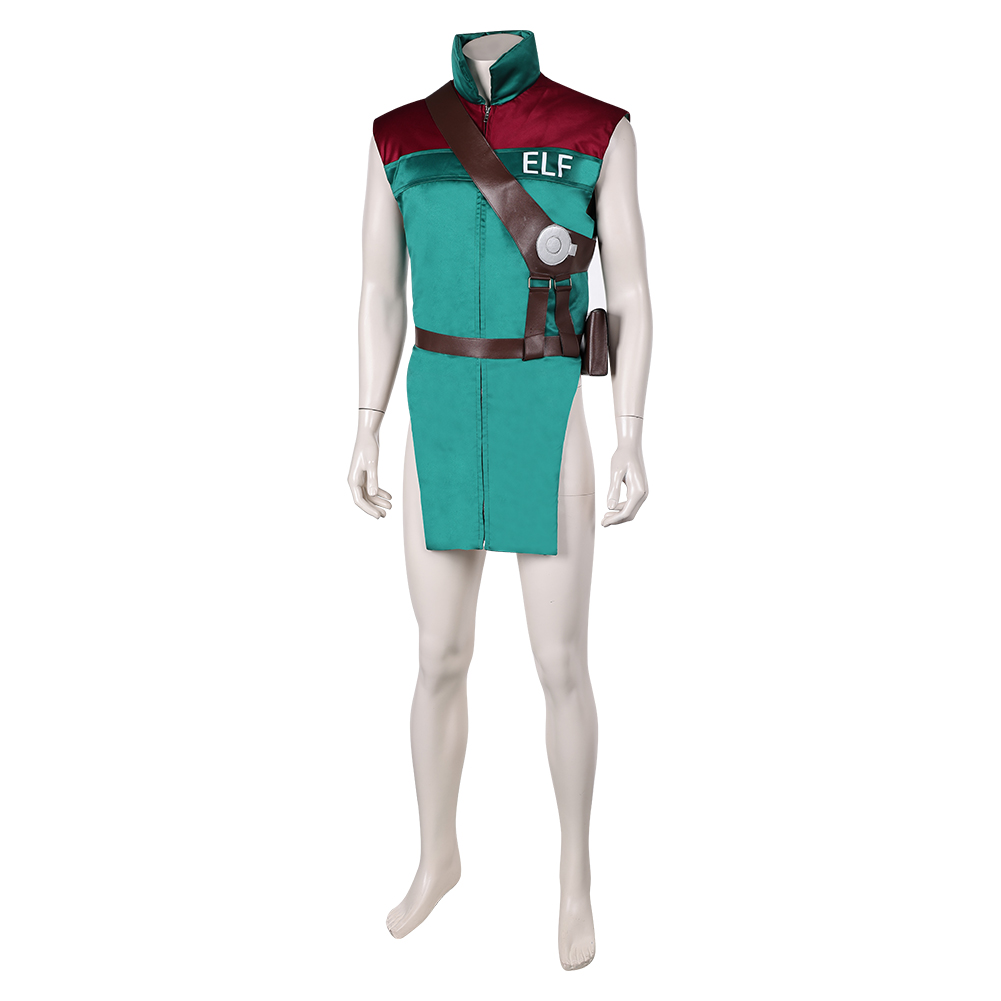 Red One (2024) Garcia Green Vest Outfits Christmas Cosplay Costume