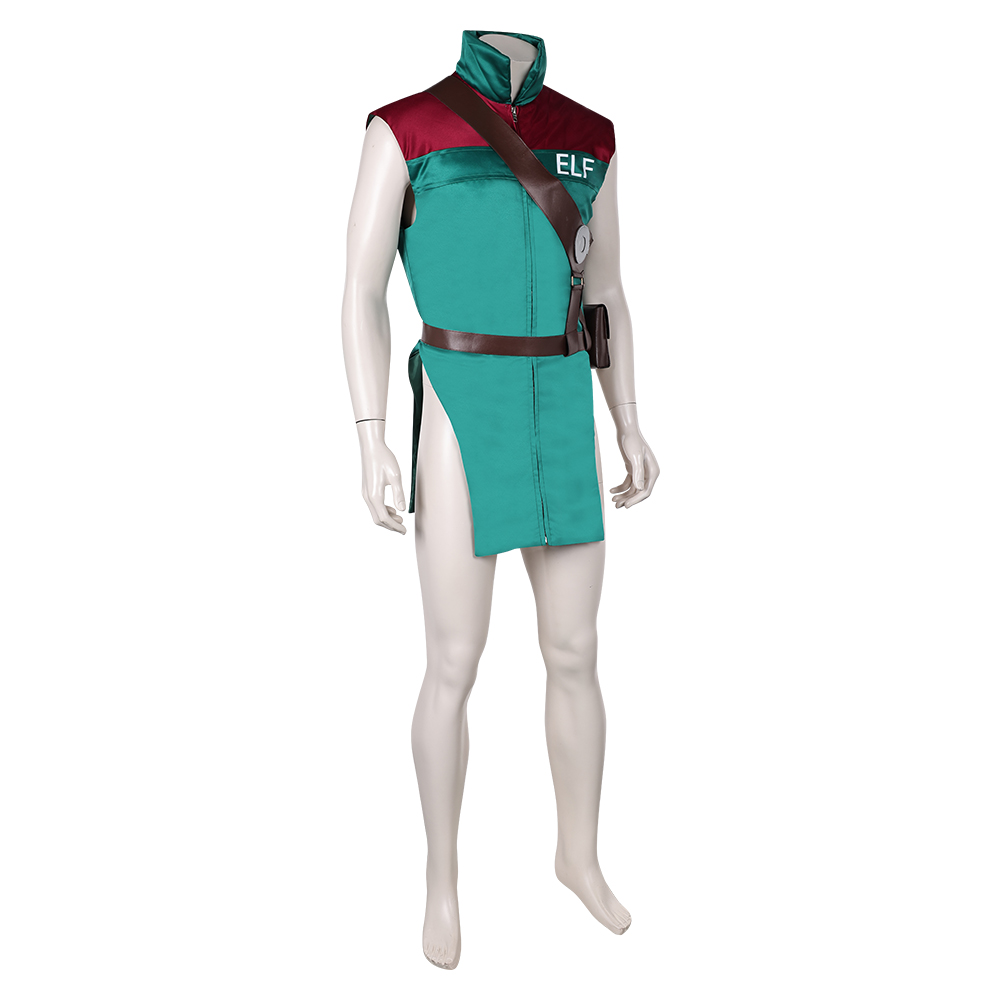 Red One (2024) Garcia Green Vest Outfits Christmas Cosplay Costume