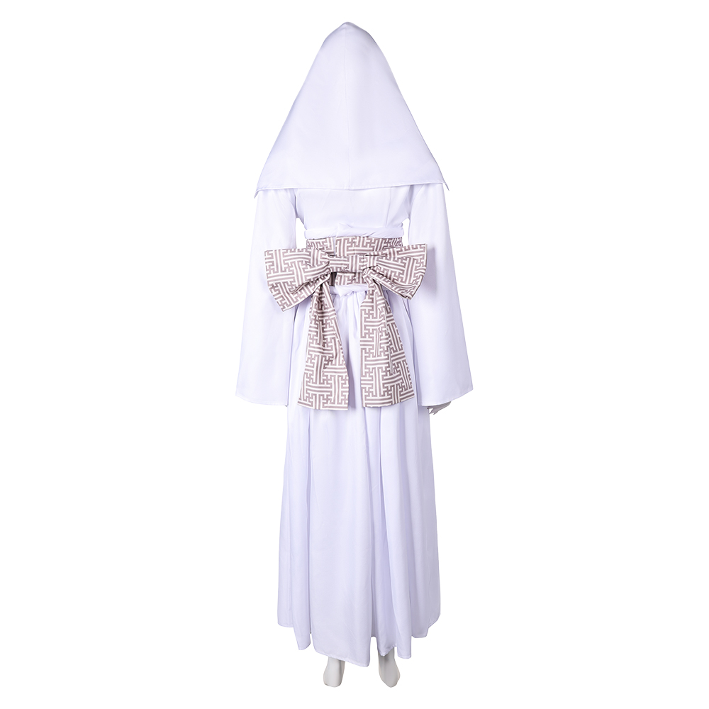 SW Princess Leia Women White Dress Outfits Halloween Carnival Cosplay Costume