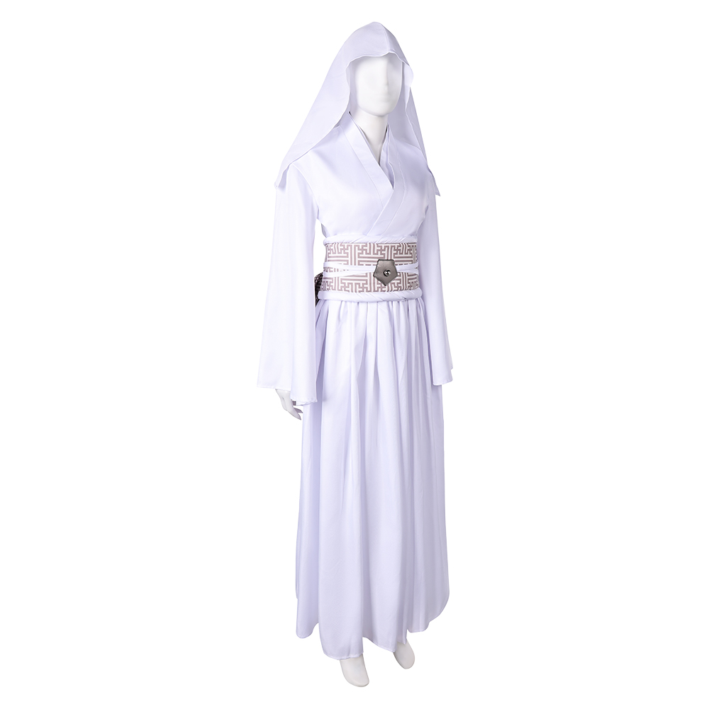 SW Princess Leia Women White Dress Outfits Halloween Carnival Cosplay Costume