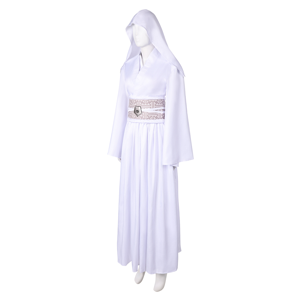 SW Princess Leia Women White Dress Outfits Halloween Carnival Cosplay Costume