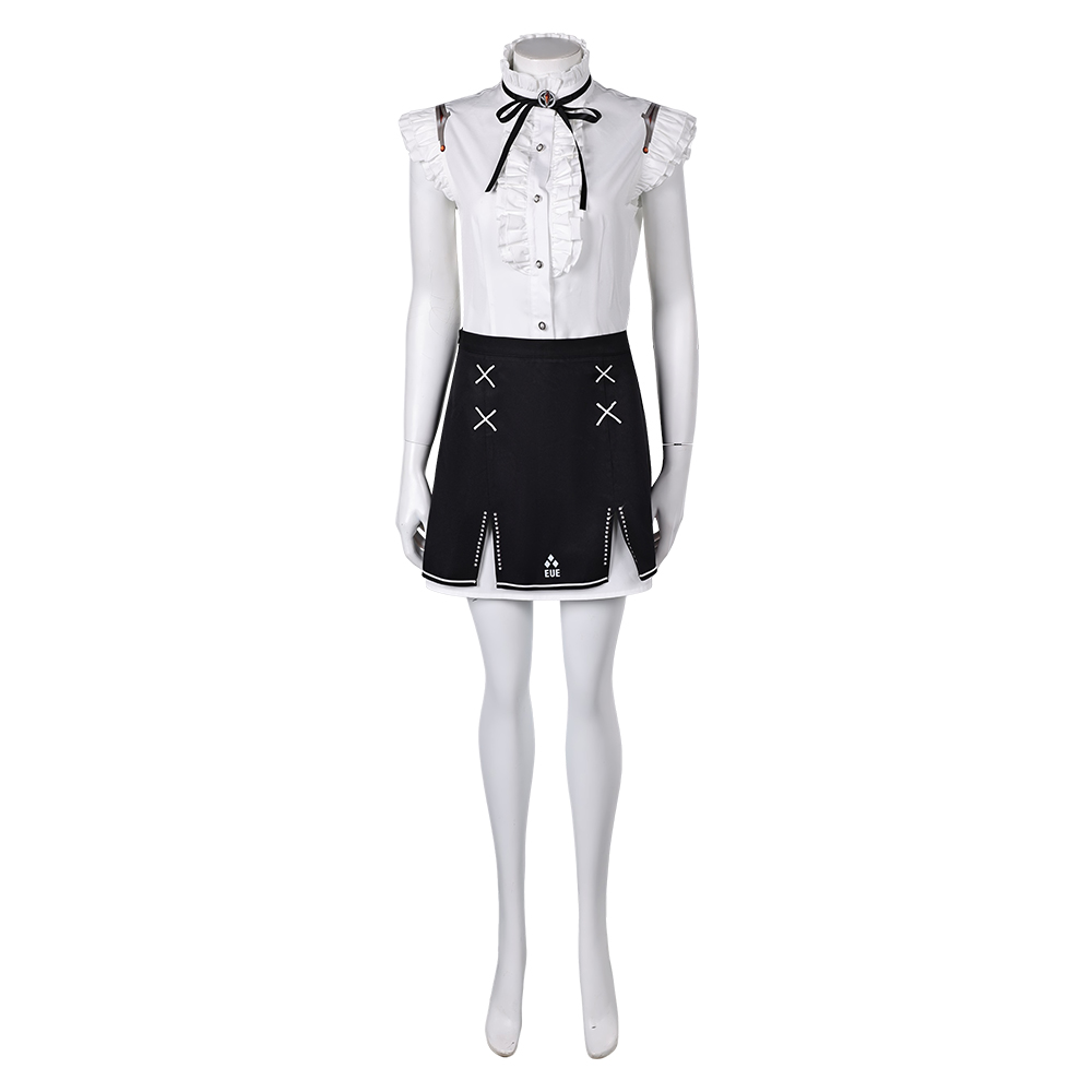 Stellar Blade Eve Women White Mini-Skirt Outfits Halloween Carnival Cosplay Costume