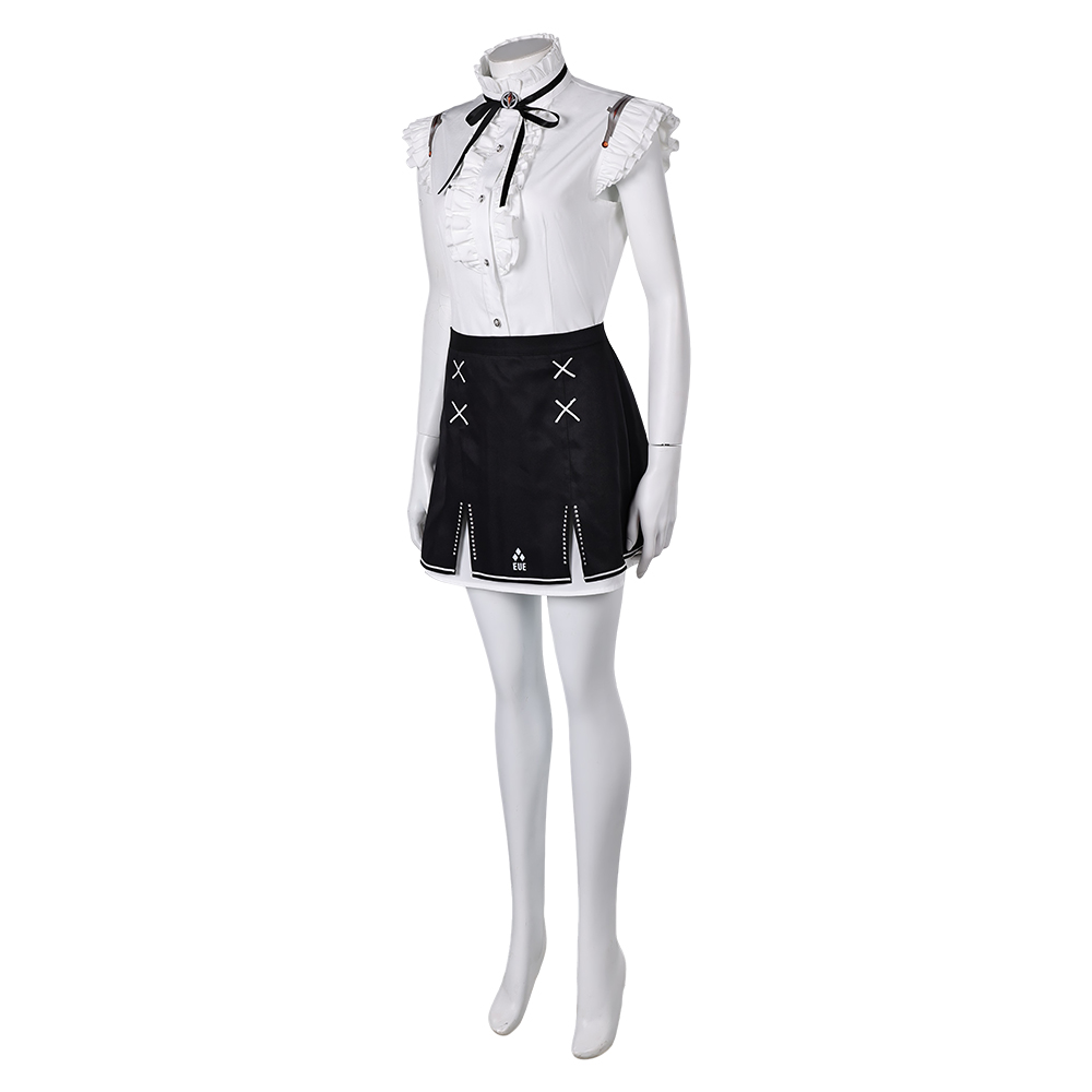 Stellar Blade Eve Women White Mini-Skirt Outfits Halloween Carnival Cosplay Costume