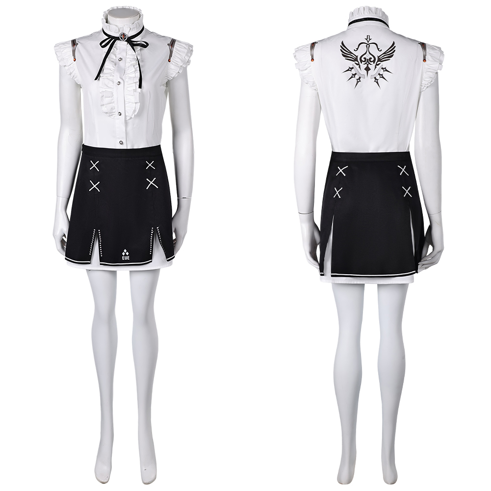 Stellar Blade Eve Women White Mini-Skirt Outfits Halloween Carnival Cosplay Costume