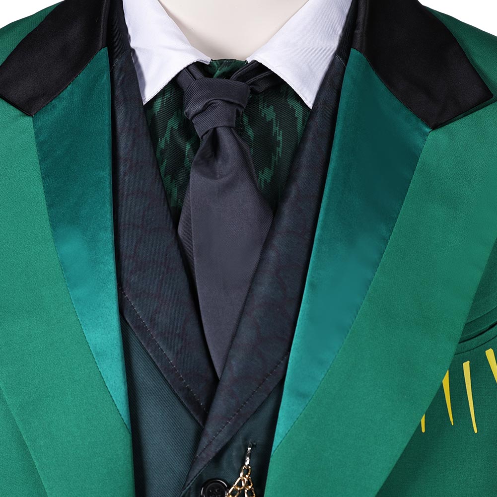 Wicked (2024) The Wizard Green Long Coat Suit Outfits Halloween Carnival Cosplay Costume