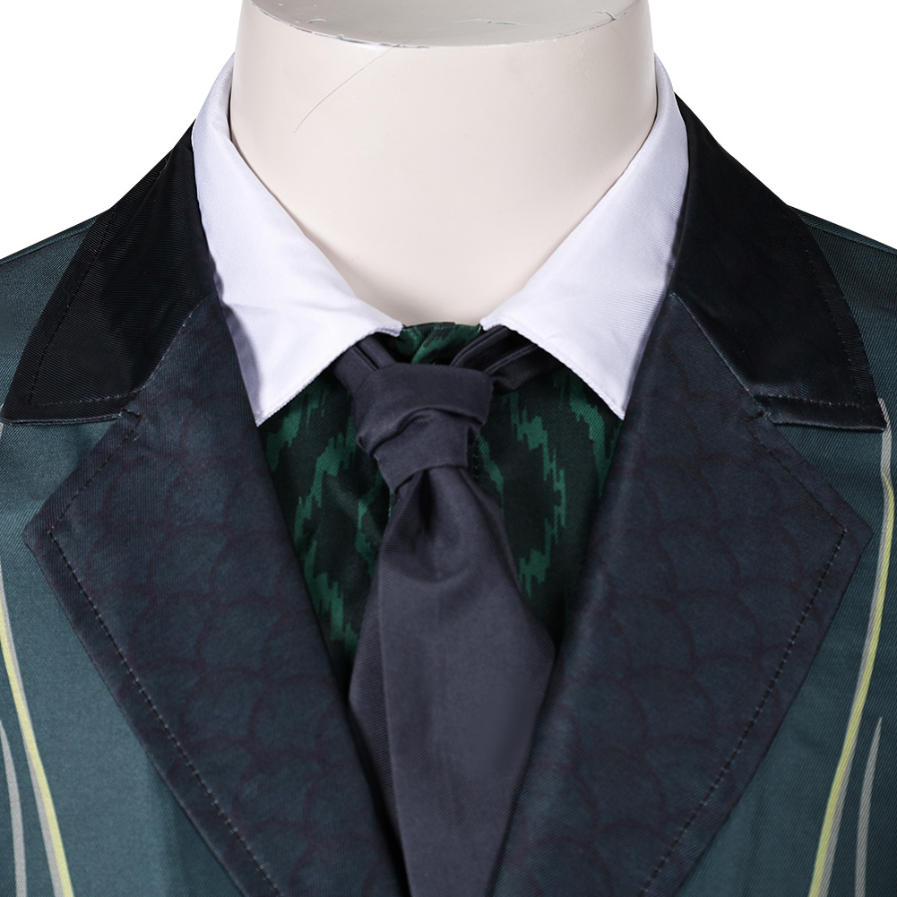 Wicked (2024) The Wizard Green Long Coat Suit Outfits Halloween Carnival Cosplay Costume
