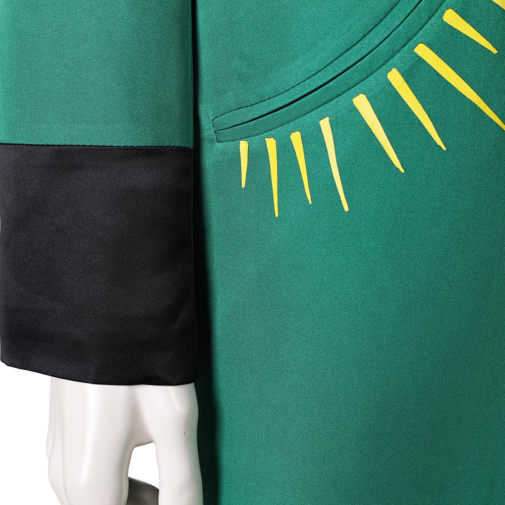 Wicked (2024) The Wizard Green Long Coat Suit Outfits Halloween Carnival Cosplay Costume