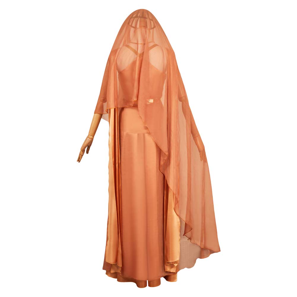 Andor Season 2 Mon Mothma Golden Veil Gown Set Halloween Carnival Party Cosplay Costume