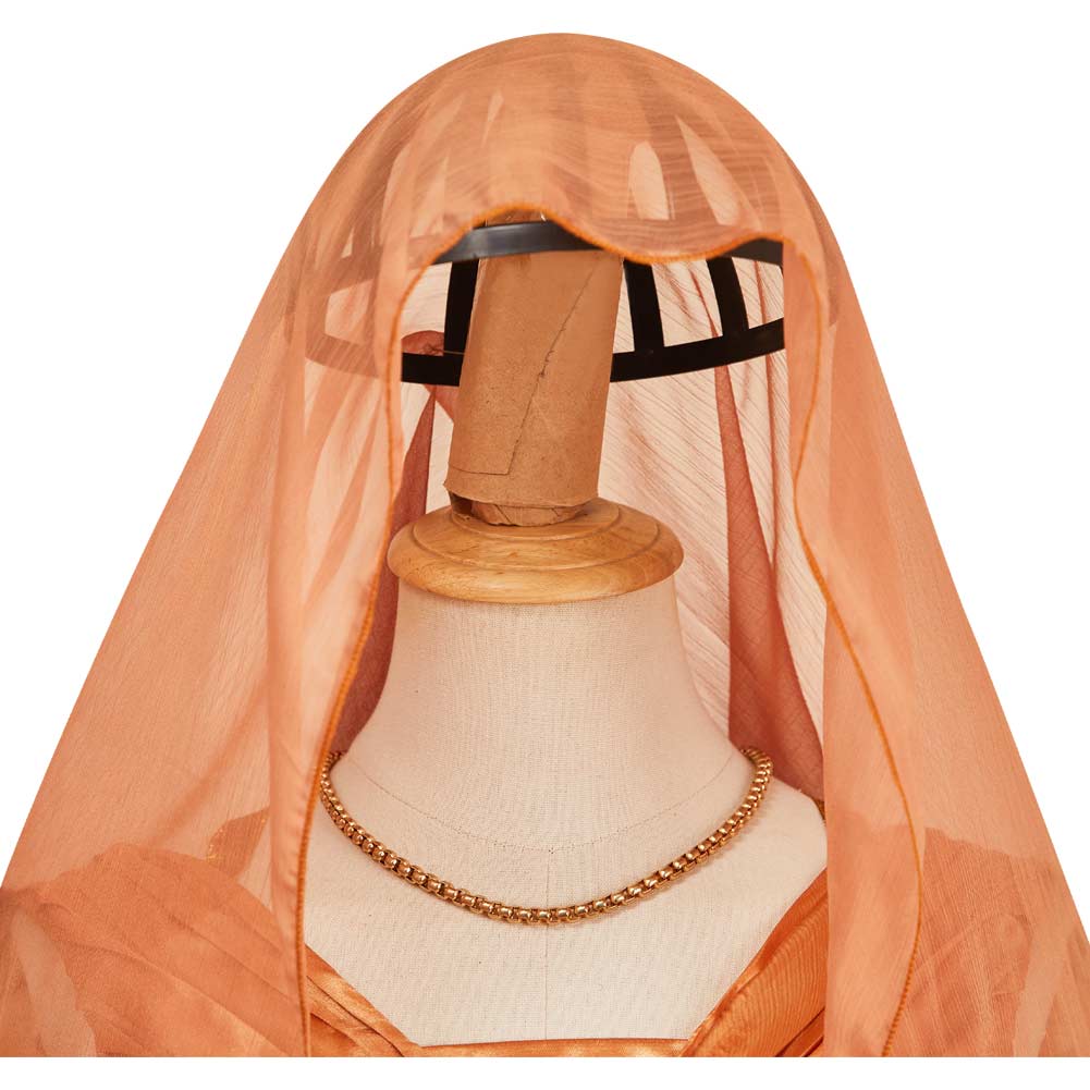 Andor Season 2 Mon Mothma Golden Veil Gown Set Halloween Carnival Party Cosplay Costume