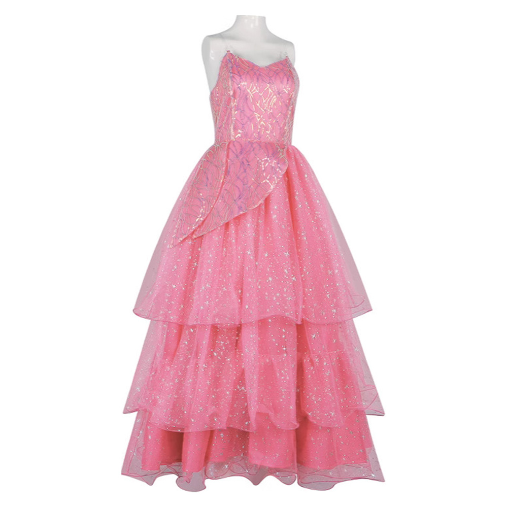 Wicked (2024) Glinda Pink Dress Outfits Halloween Carnival Cosplay Costume