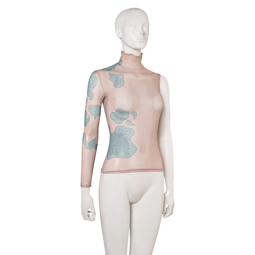 League of Legends Jinx Blue Tatto Printed Top Outfits Halloween Carnival Cosplay Costume