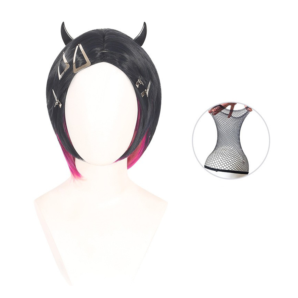 Valorant Clove Wig Heat Resistant Synthetic Hair Carnival Halloween Party Cosplay Costume Accessorie