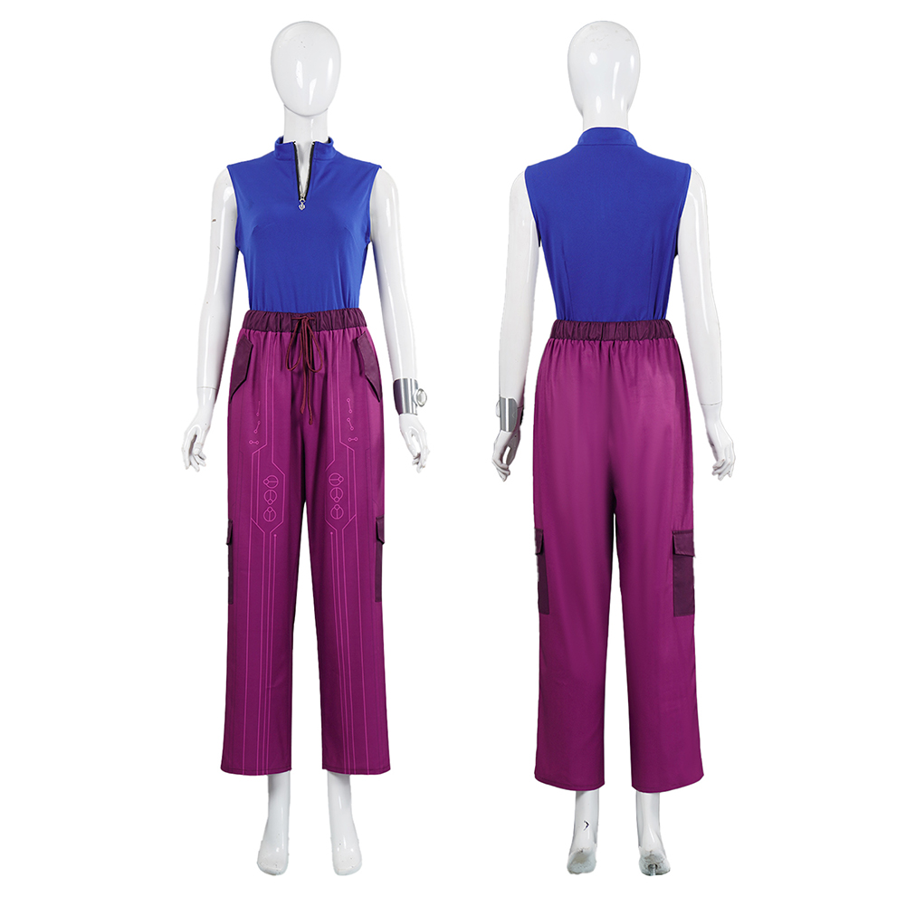 Zombies 4 Addison Purple Top Pants Set Outfits Halloween Carnival Party Cosplay Costume