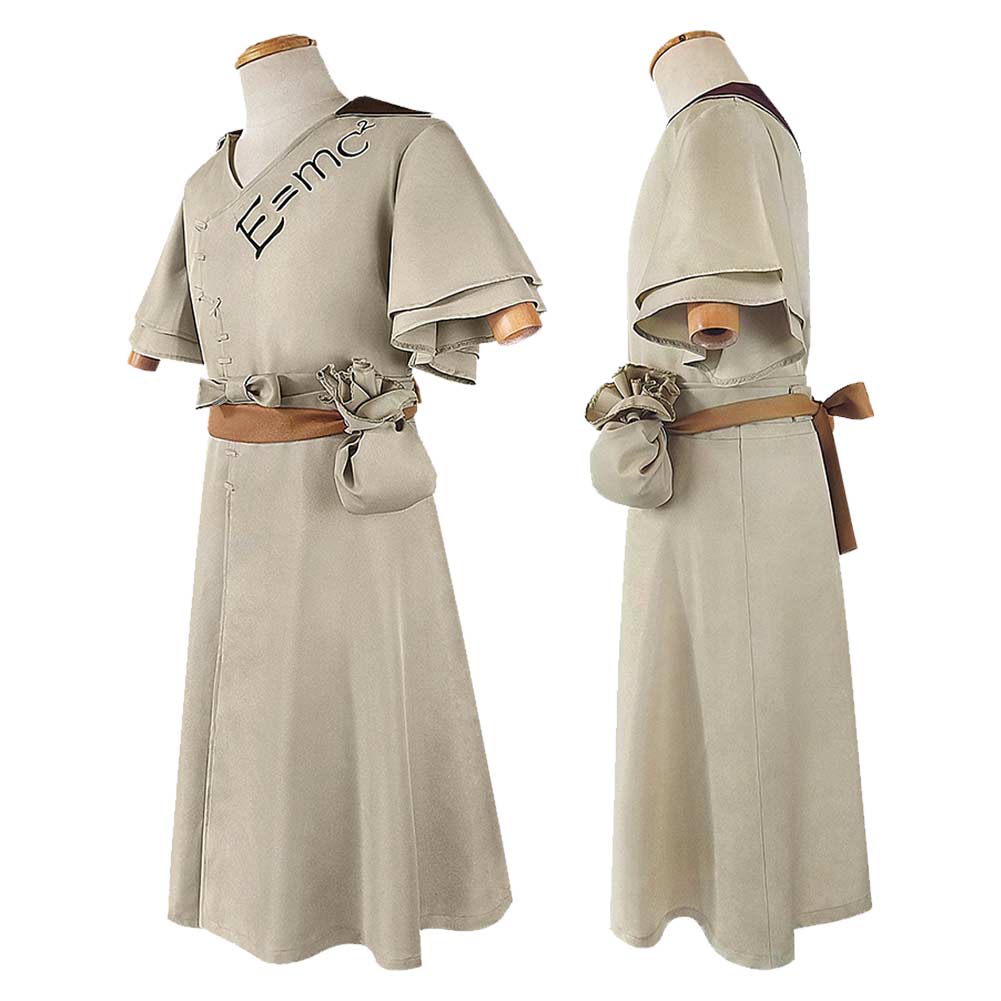 Dr.STONE Shigami Senkuu White Robe Outfits Halloween Carnival Cosplay Costume