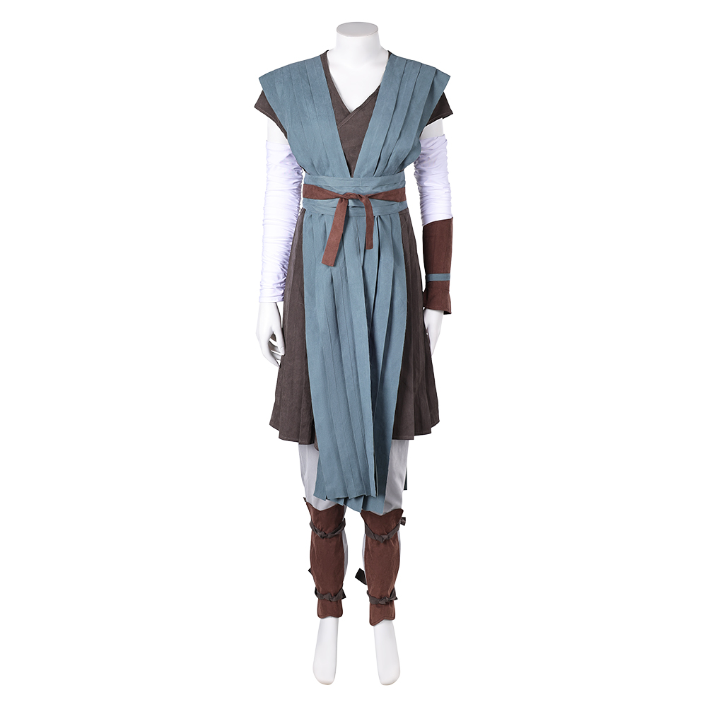 SW Rey Grey Robe Outfits Halloween Carnival Cosplay Costume