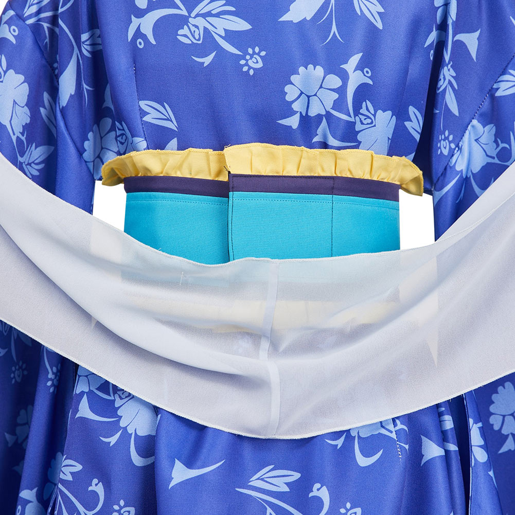 The Apothecary Diaries Lady Lihua Blue Printed Hanfu Outfit Halloween Carnival Party Cosplay Costume