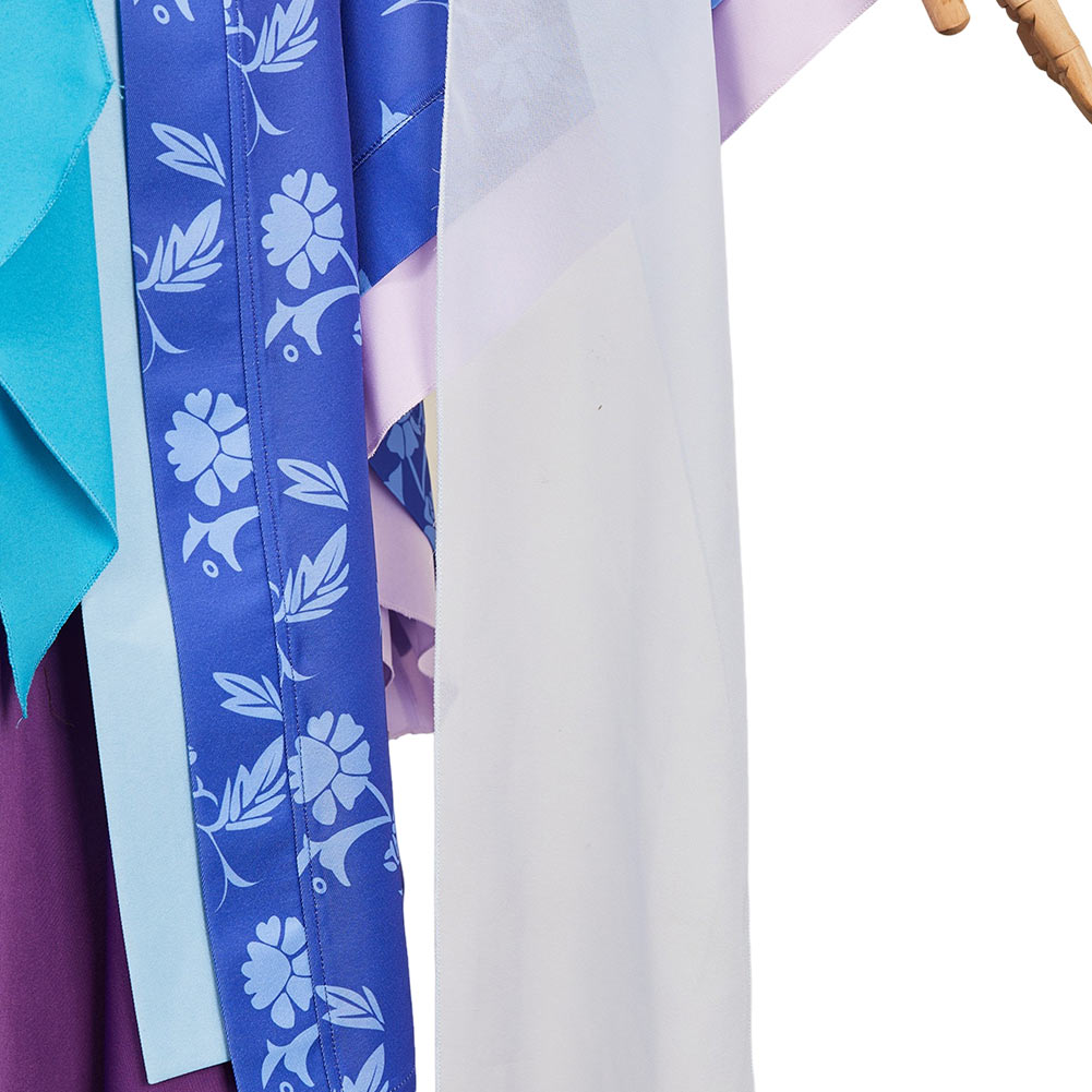 The Apothecary Diaries Lady Lihua Blue Printed Hanfu Outfit Halloween Carnival Party Cosplay Costume