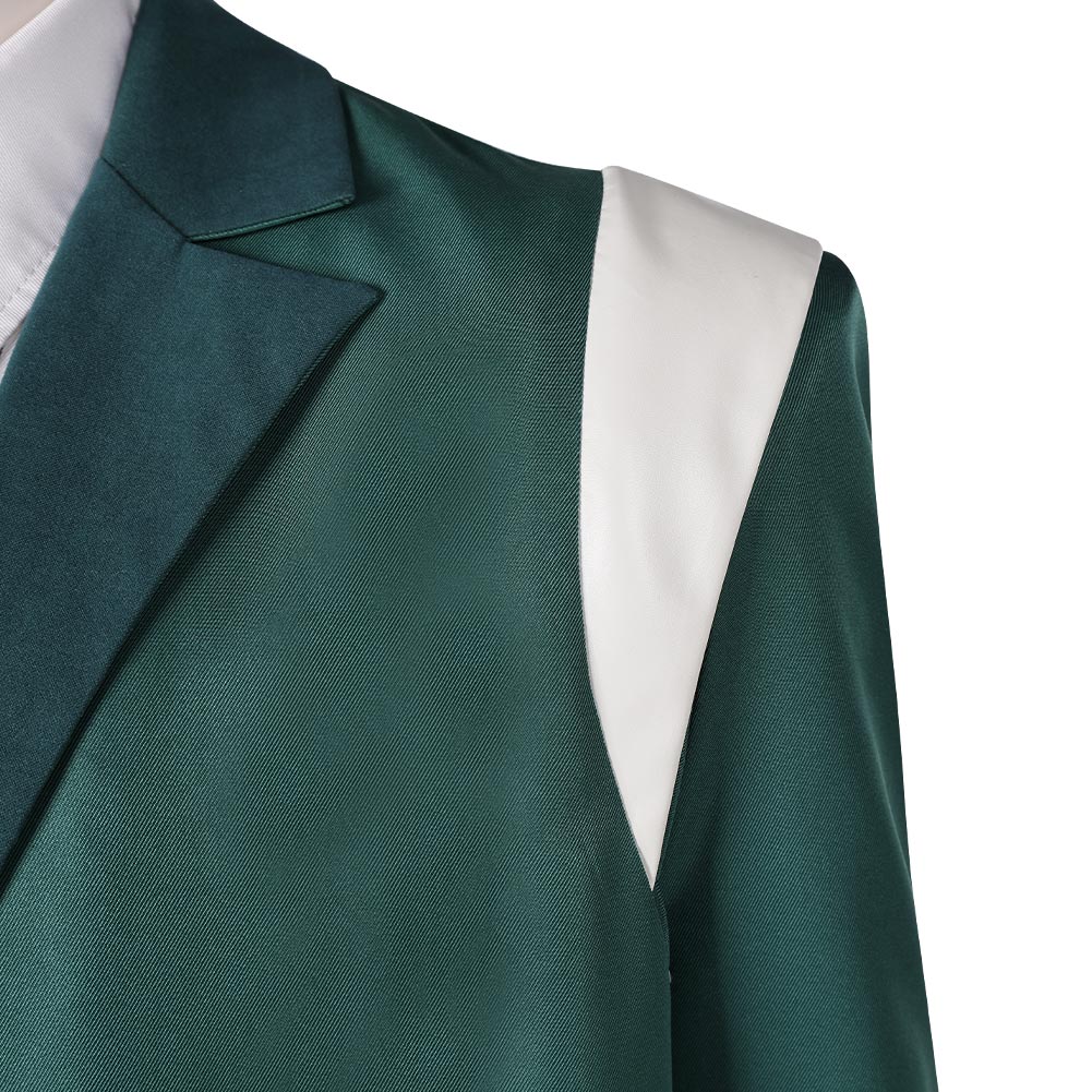 Arcane: League of Legends Season 2 Ekko Green Suit Outfits Halloween Carnival Cosplay Costume