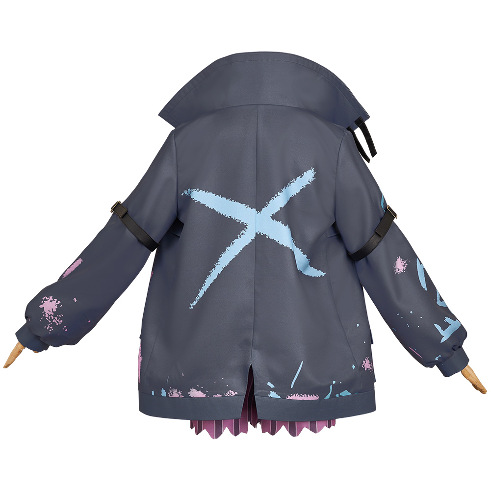 Arcane: League of Legends Jinx Black Coat Outfits Halloween Carnival Cosplay Costume