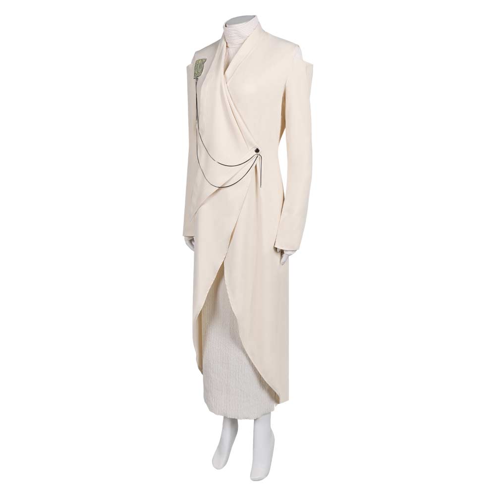Andor Season 2 Mon Mothma Beige Formal Dress Outfits Halloween Carnival Cosplay Costume