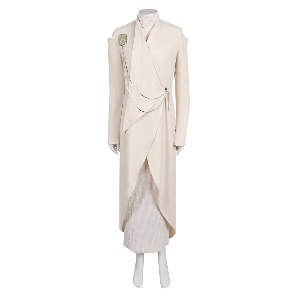 Andor Season 2 Mon Mothma Beige Formal Dress Outfits Halloween Carnival Cosplay Costume