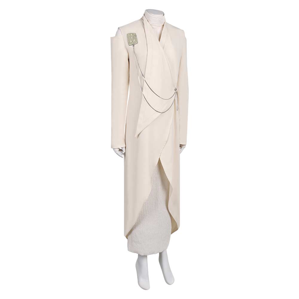 Andor Season 2 Mon Mothma Beige Formal Dress Outfits Halloween Carnival Cosplay Costume