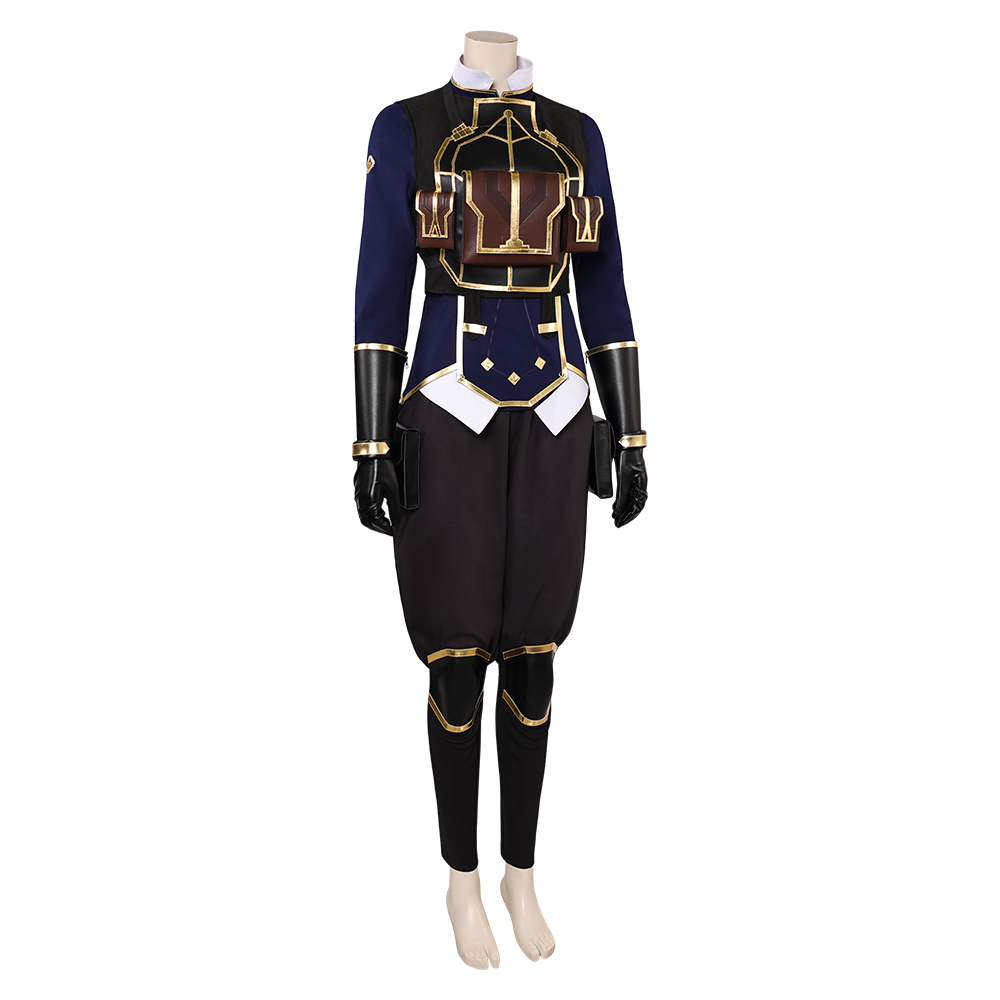Arcane: League of Legends Season 2 Law Enforcer Women Blue Uniform Outfits Halloween Cosplay Costume