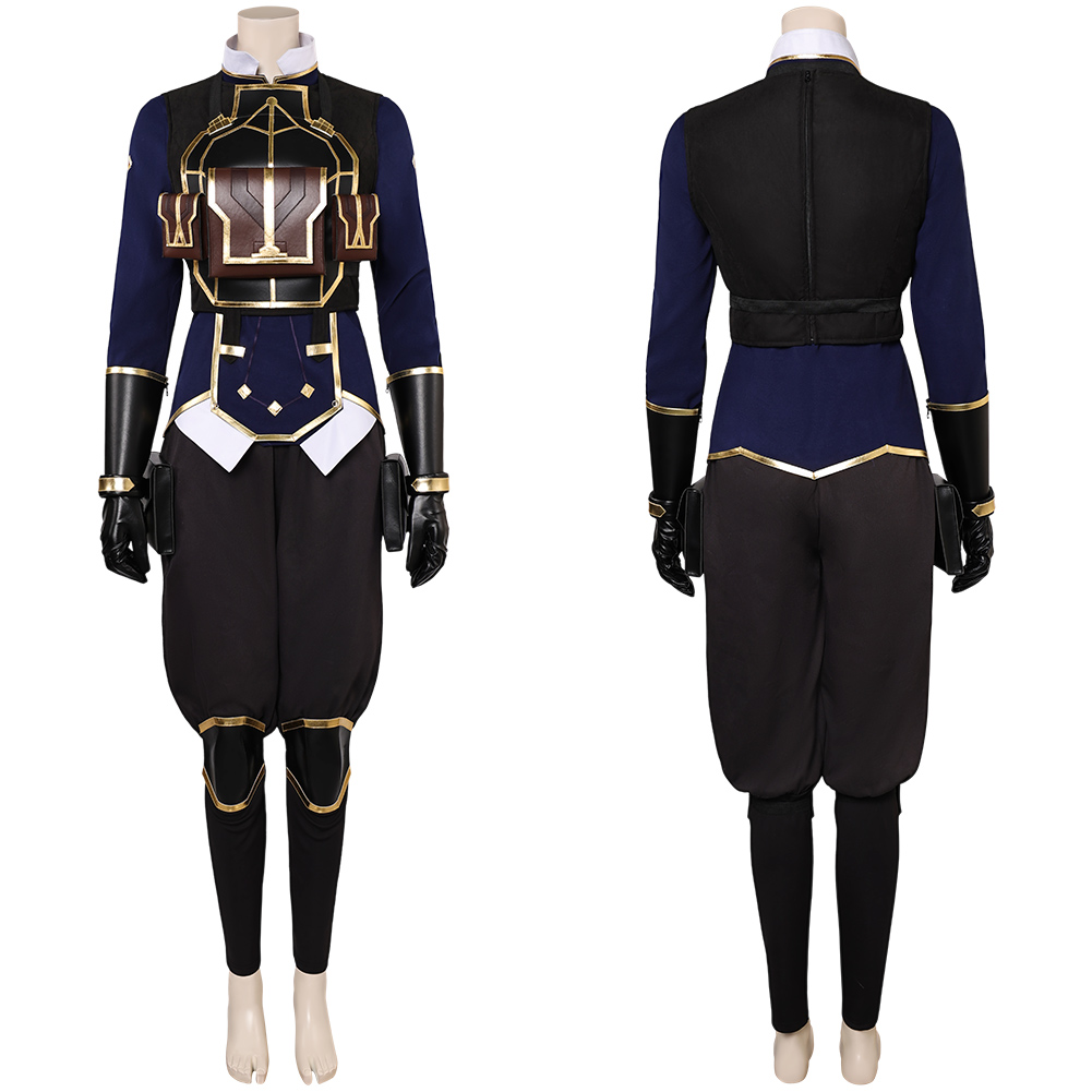 Arcane: League of Legends Season 2 Law Enforcer Women Blue Uniform Outfits Halloween Cosplay Costume