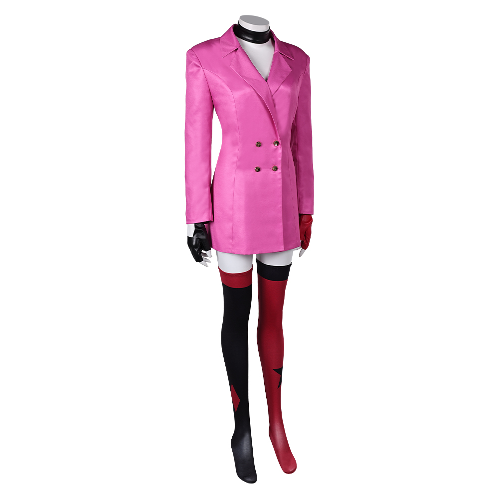 Harley Quinn Season 5 Harley Quinn Pink Coat Outfits Halloween Carnival Cosplay Costume